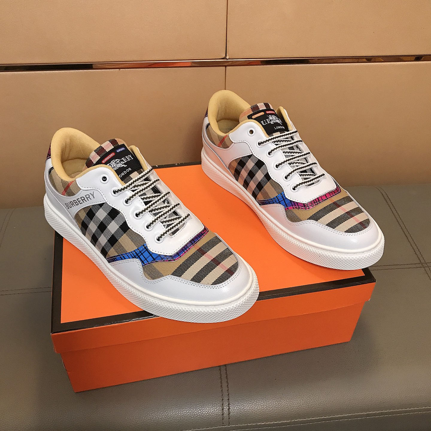 Bur Men's Classic Leather Panel Sneakers AM25092119