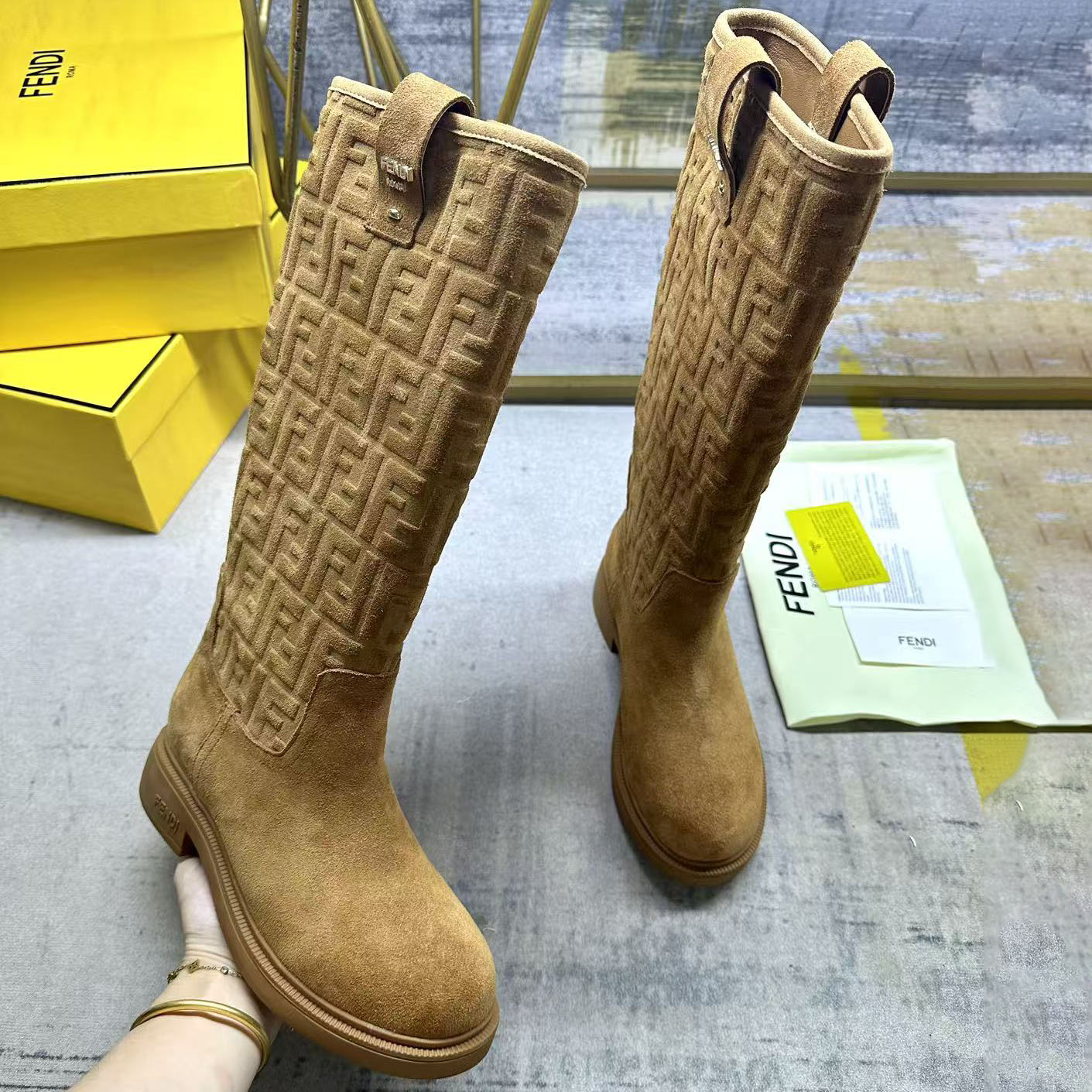 FD Classic Double F Suede Women's Boots XX25092518