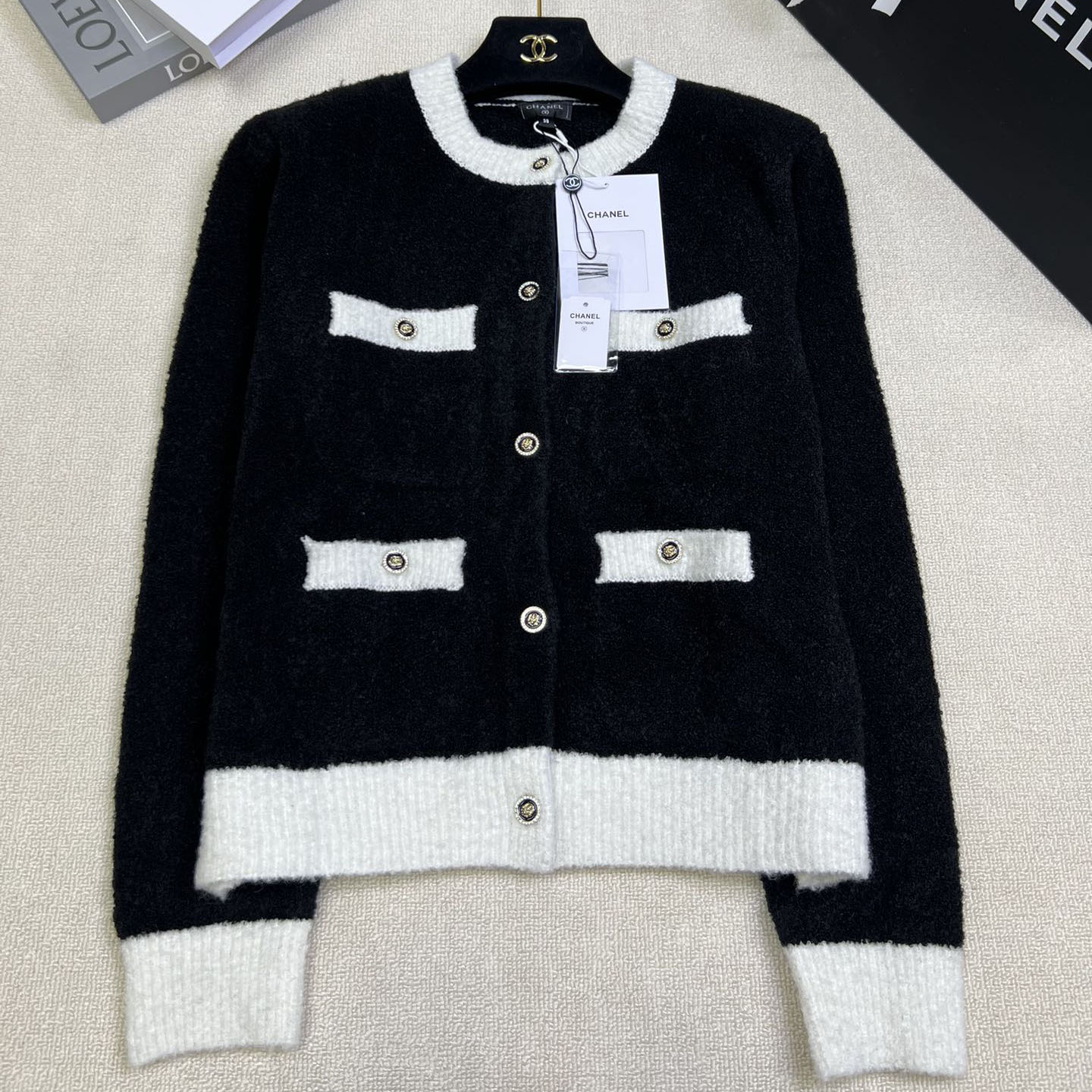 CH 25New Knitted Crew Neck Cardigan XX25092501