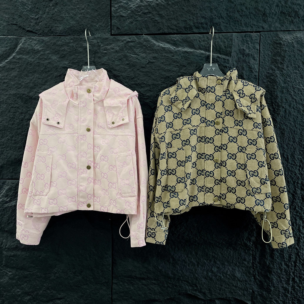 GG Double G Logo Jacquard Hooded Jacket AM25092607