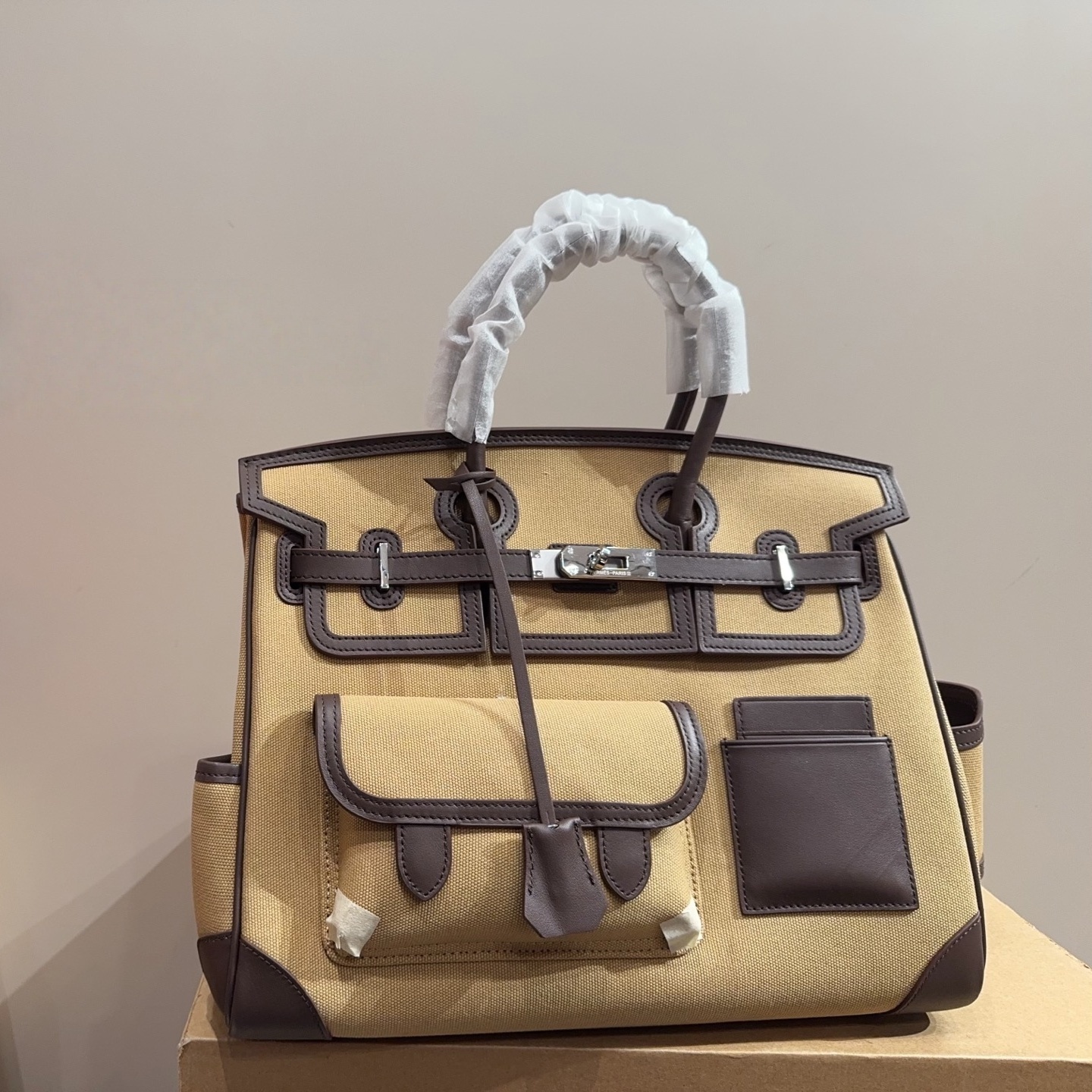 HM Silver Hardware Birkin 35 Cargo Bag YV25092706