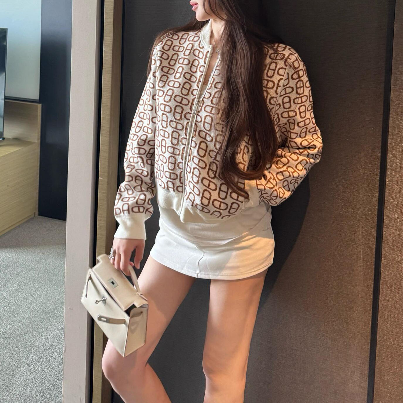 HM 25New Logo Jacquard Knit Cardigan XX25092902