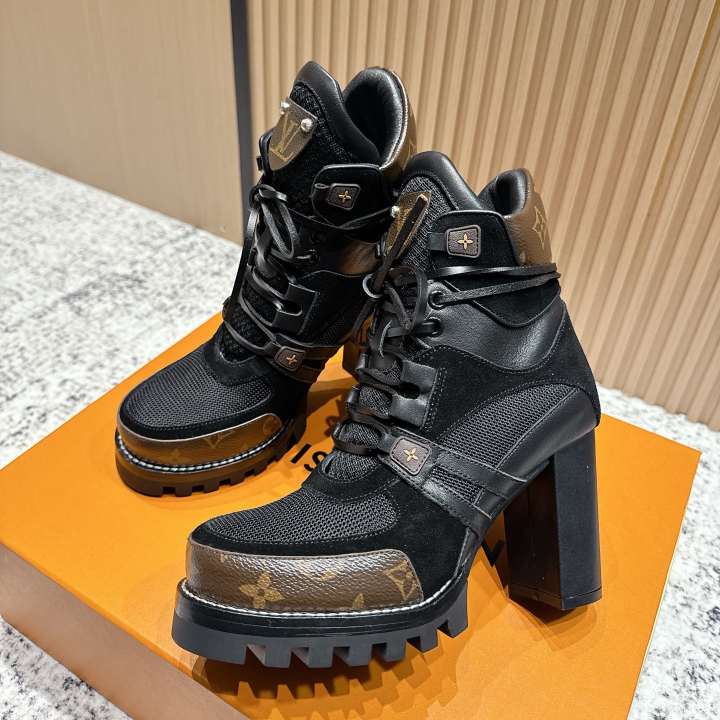 LV  Sporty High-Heel Ankle Boots YV25093014
