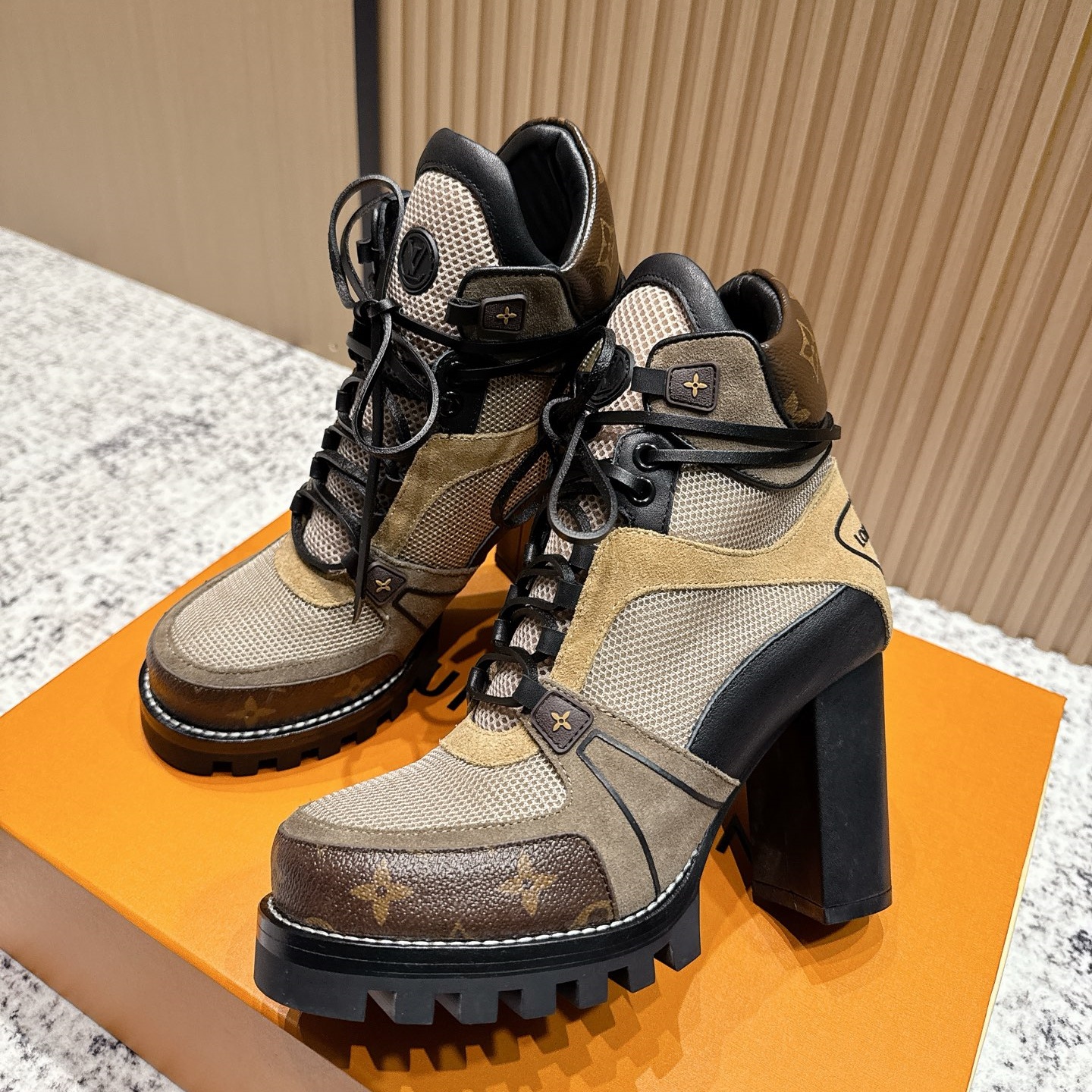 LV  Sporty High-Heel Ankle Boots YV25093013
