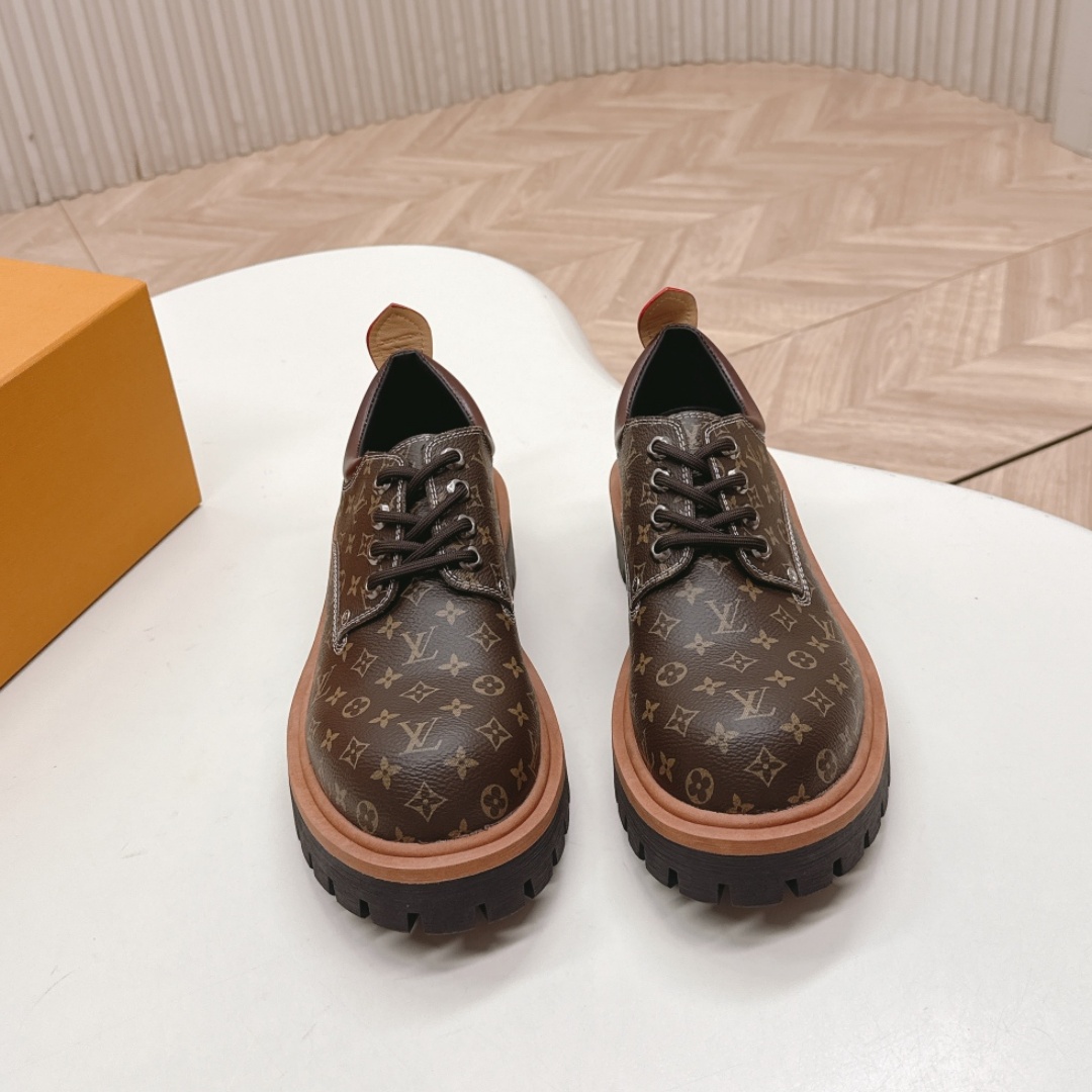 LV Retro Chunky-Heel Unisex Leather Casual Shoes  YV25093021