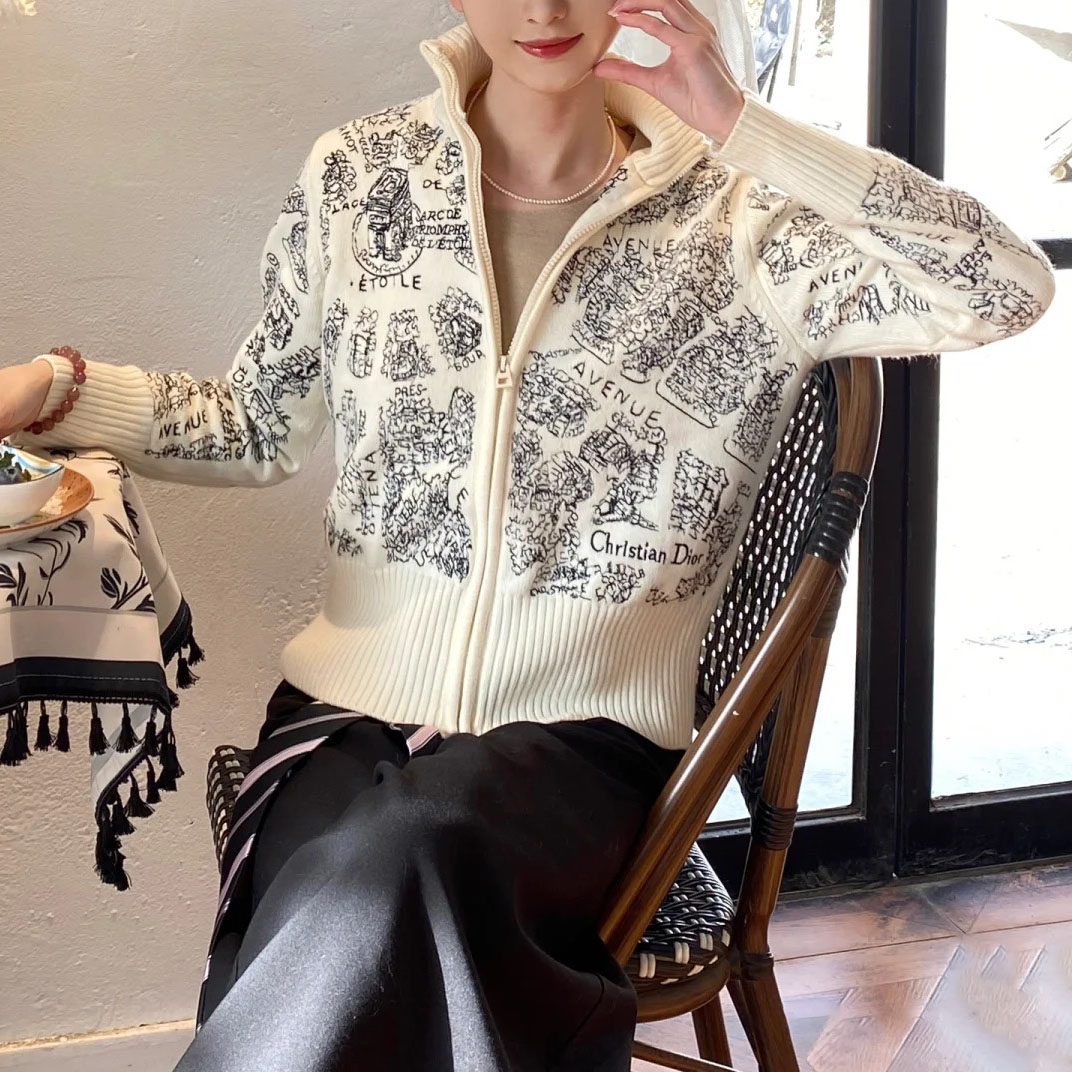 CD 25New Knit Embroidered Cardigan AM25100201