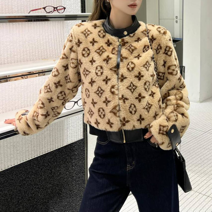 LV Fleece Clover Cotton Jacket AM25100209
