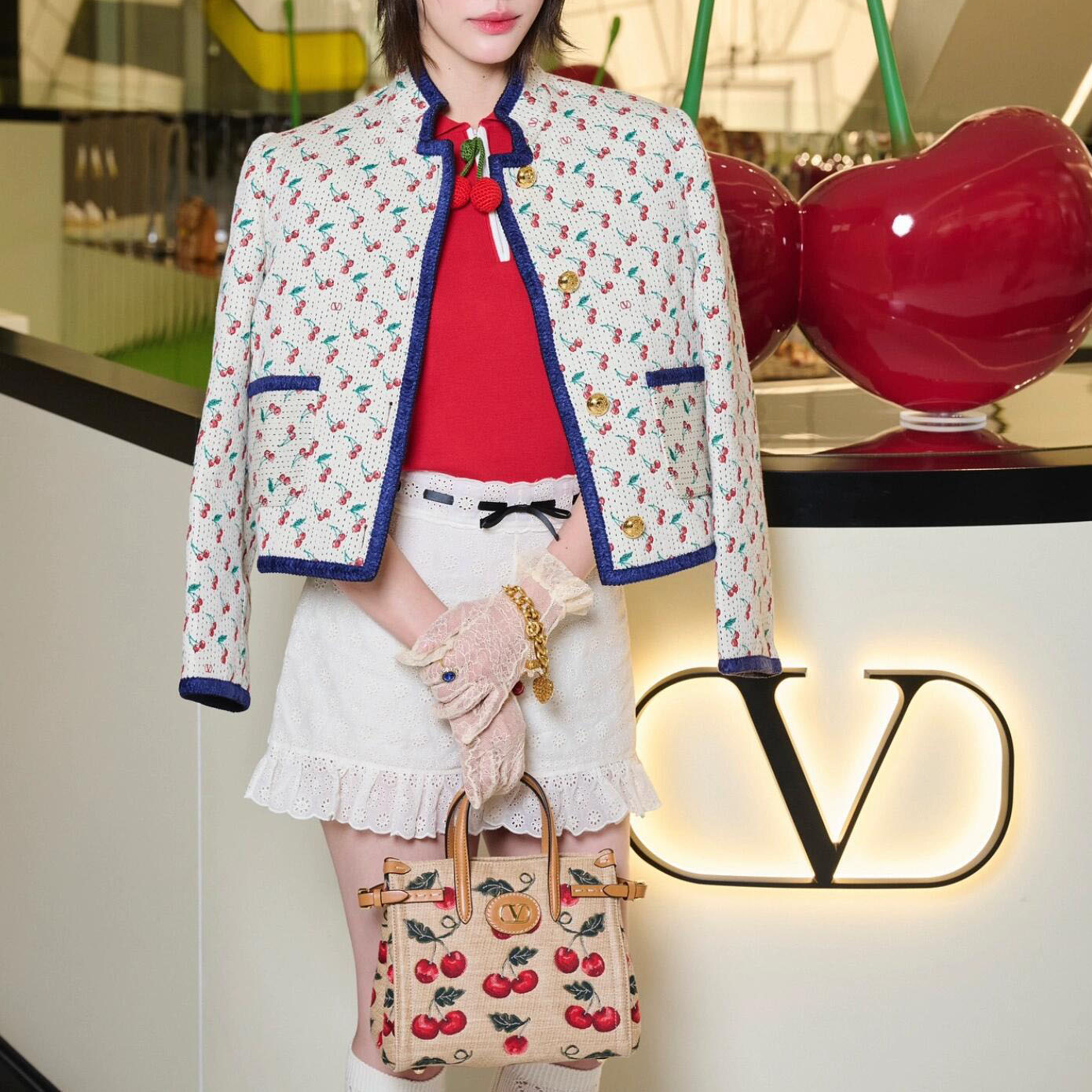 VT Cherry-Print Jacket XX25100306