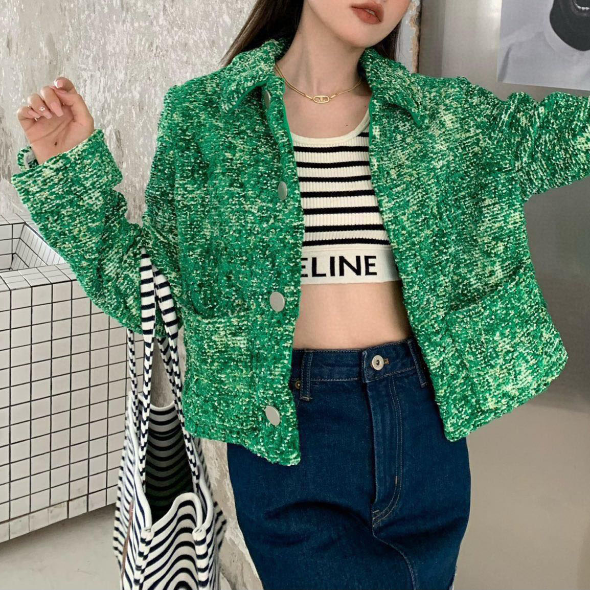 BV Marled Knit Short Jacket XX25100305