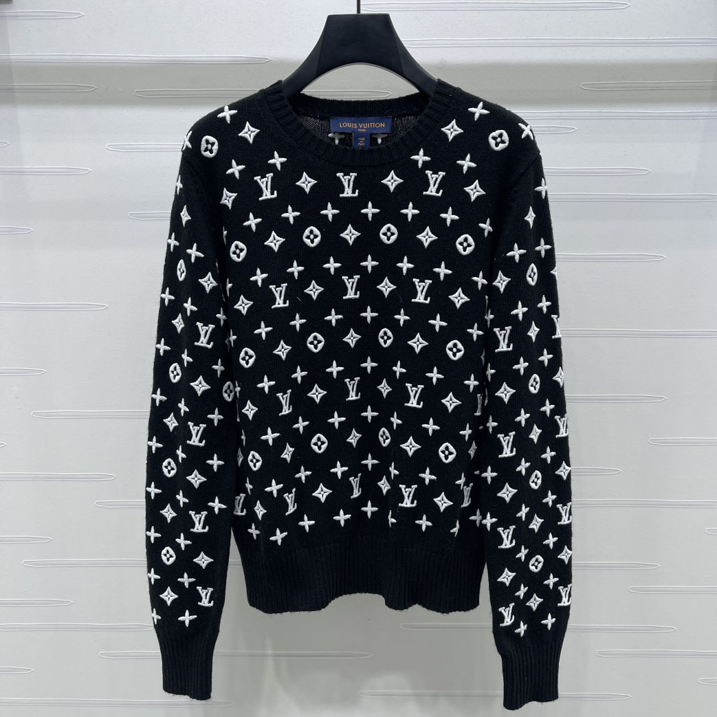 LV Logo-Embroidered Crew-Neck Sweater AM25100406