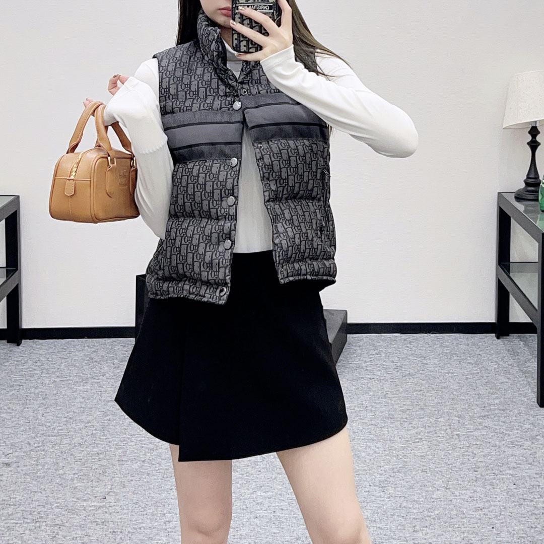 CD Oblique Print Down Vest AM25100412