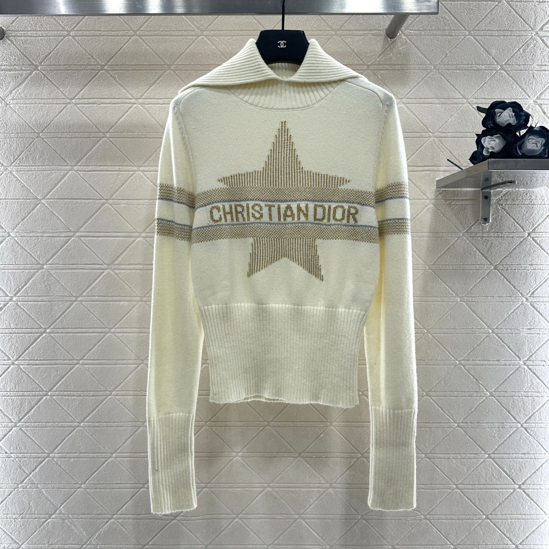 CD Collar Knit Pullover Sweater AM25100413