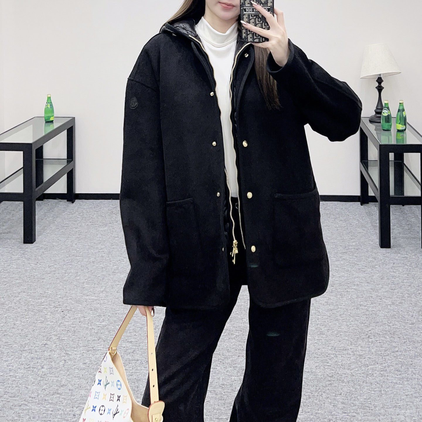 Mcl Crew-Neck Cashmere Jacket & Hooded Down Vest 2-Piece Set AM25100408