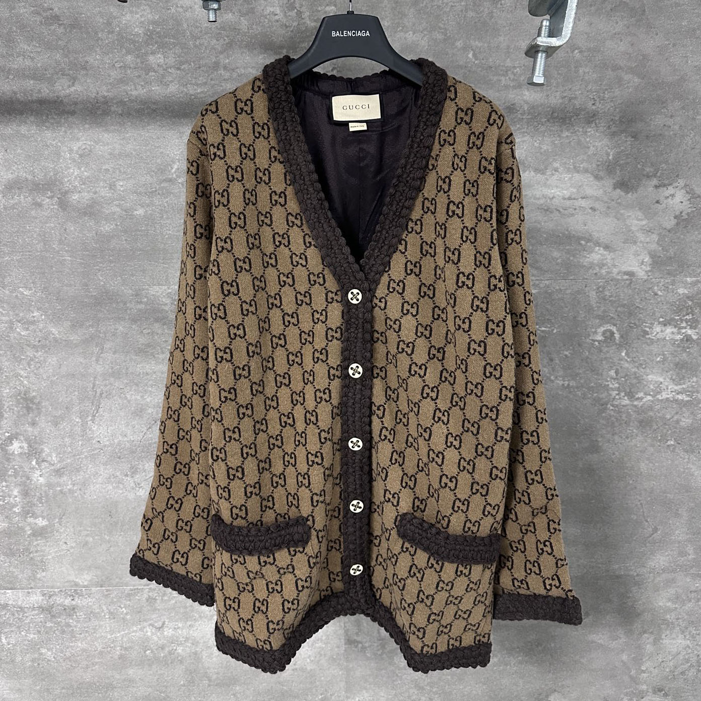 GG 25New Classic Double G Wool Knit Cardigan AM25101112