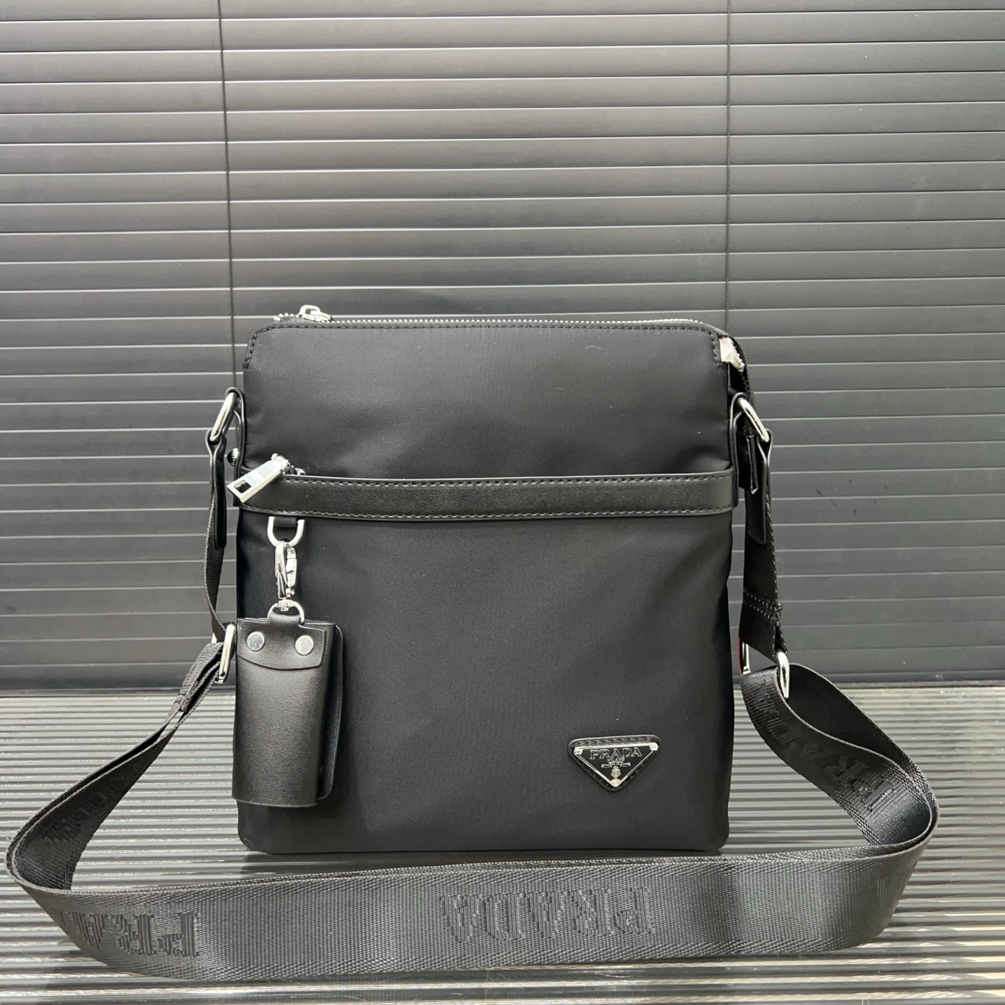 PRA Men's Nylon Crossbody Bag with Key Pouch YV25101310