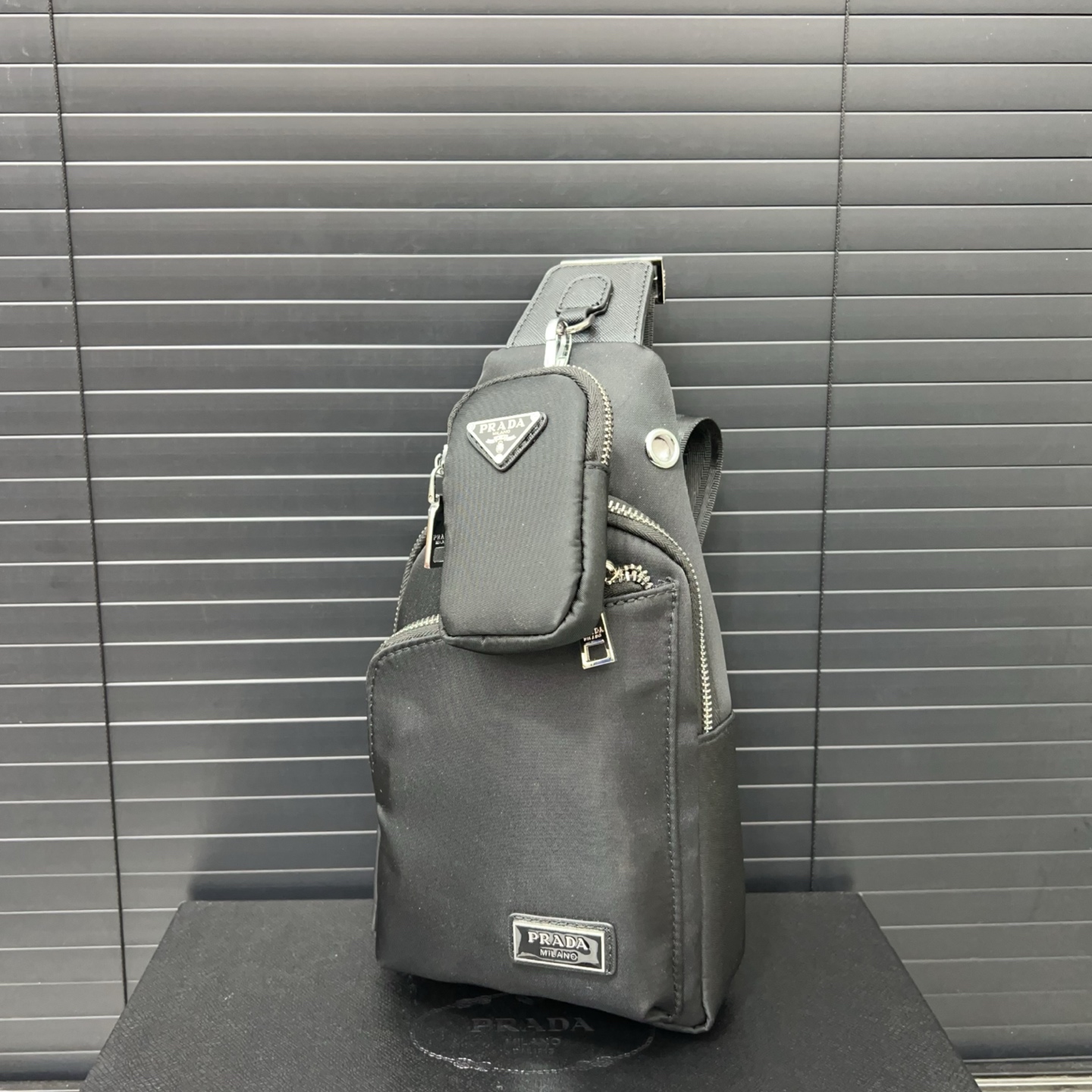 PRA  2-in-1 Nylon Canvas Chest Bag & Crossbody YV25101308