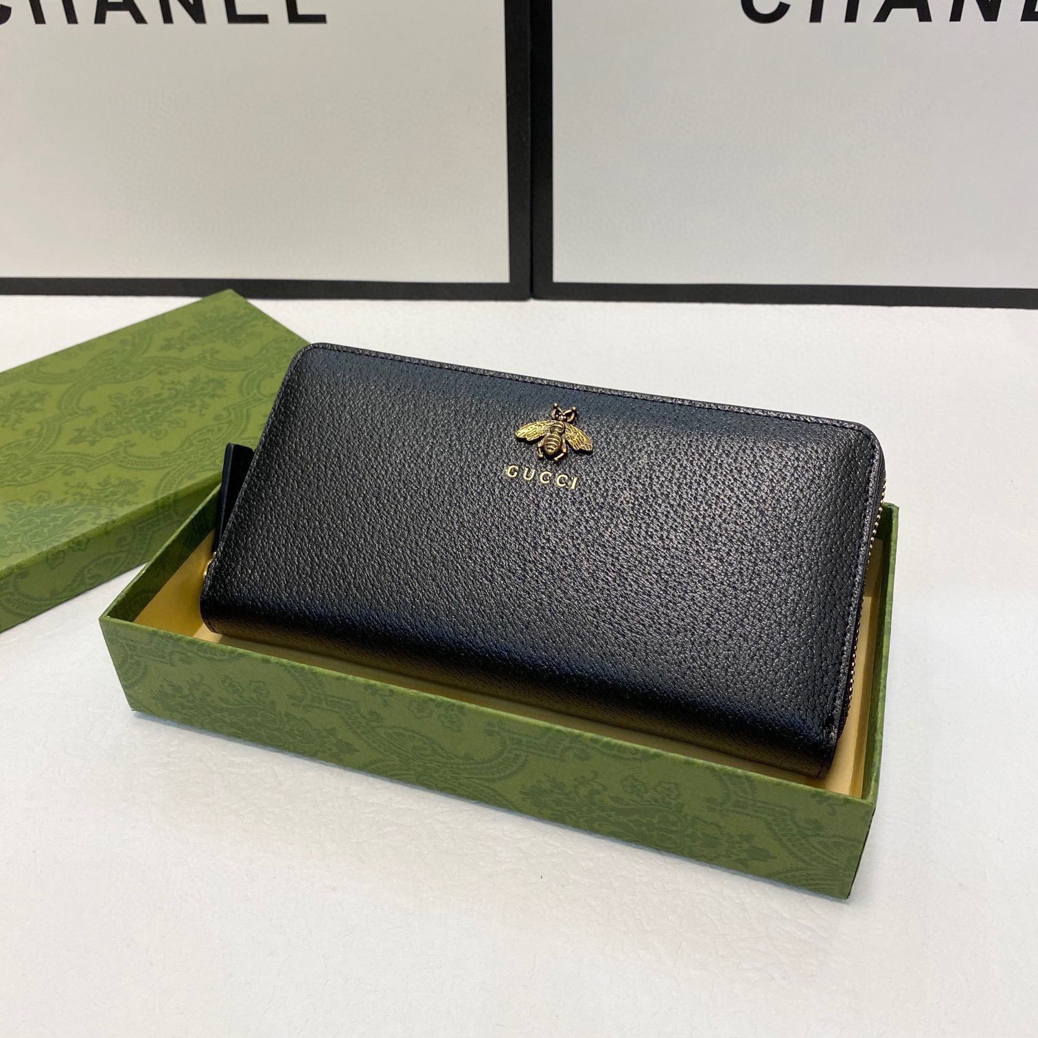 GG Bee Motif  Long - Zippered Wallet  YV25101301