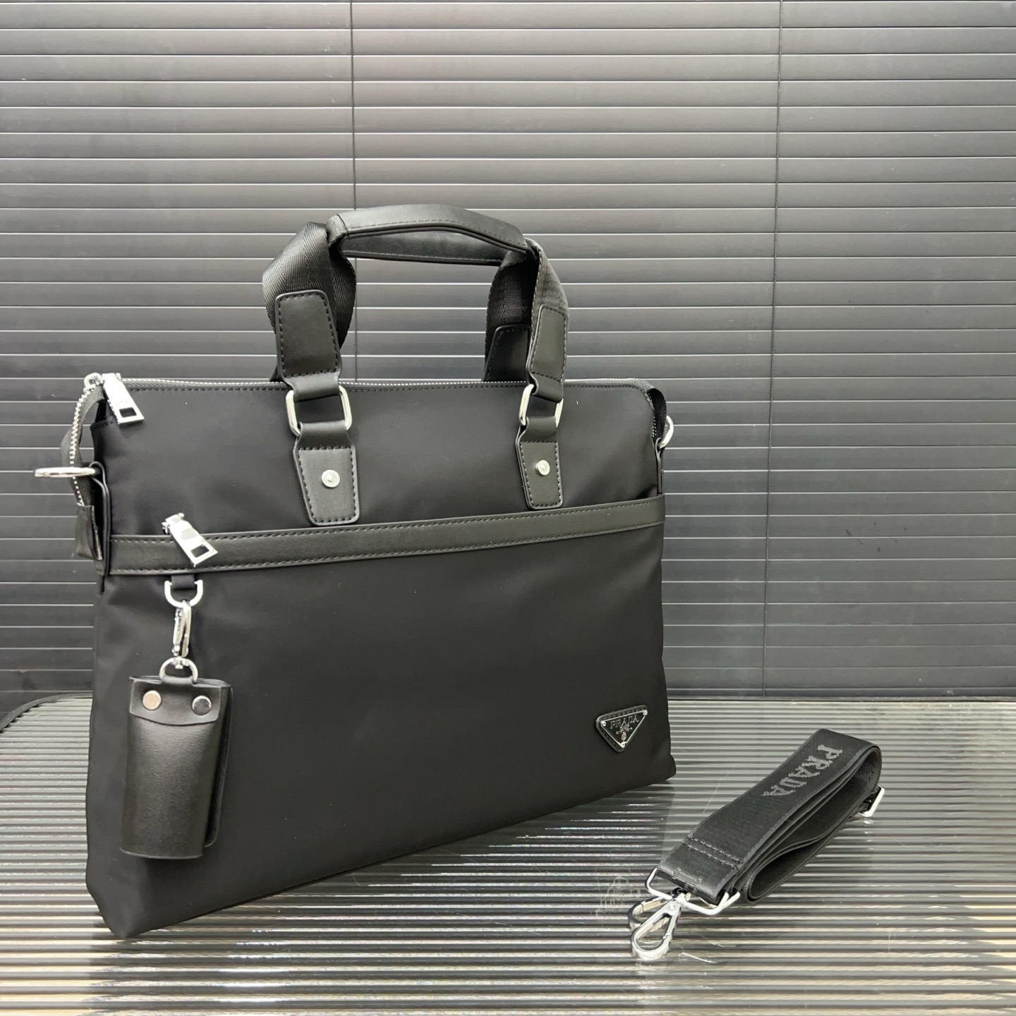 PRA  Men's Nylon Briefcase Crossbody YV25101311