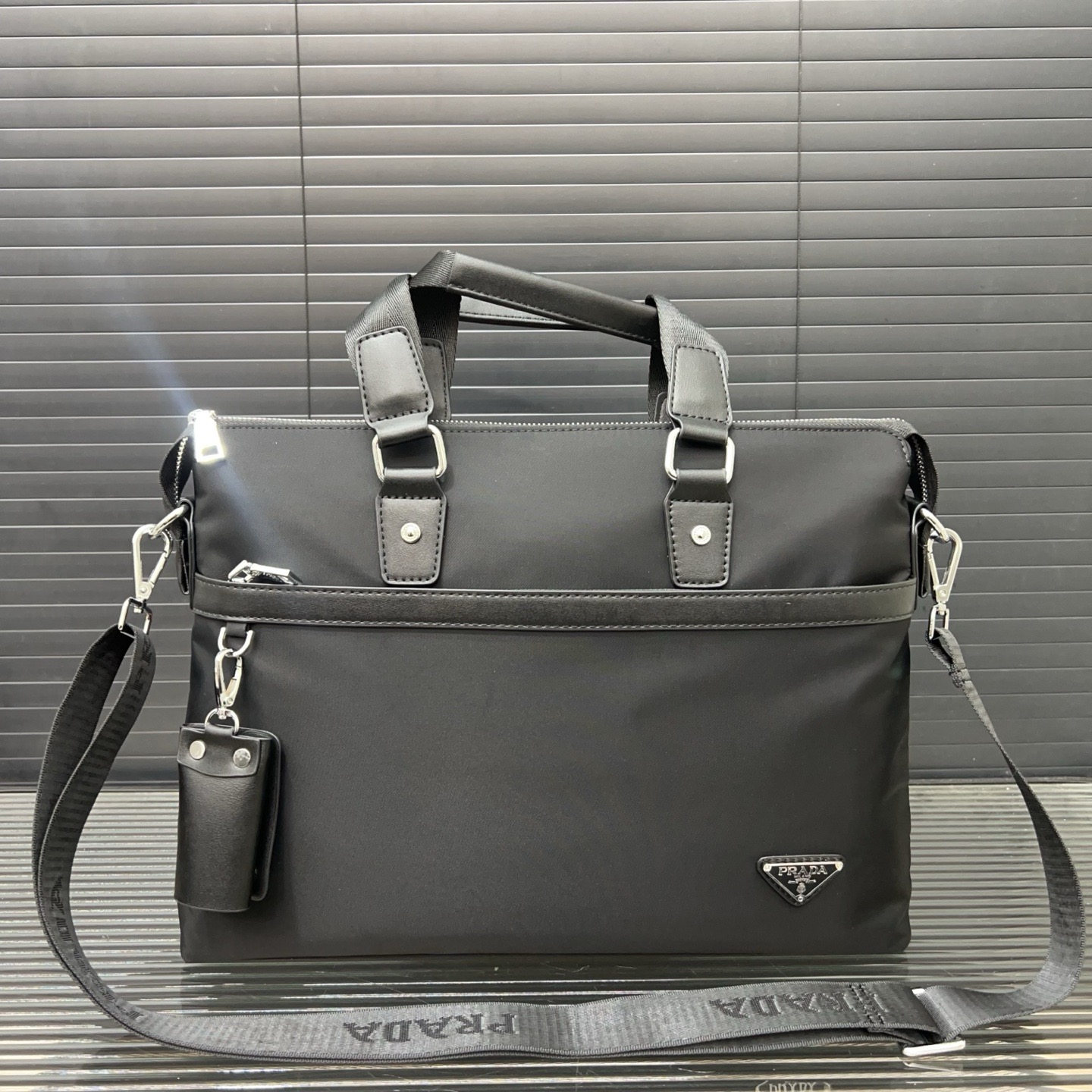 PRA  Men's Nylon Briefcase Crossbody YV25101311