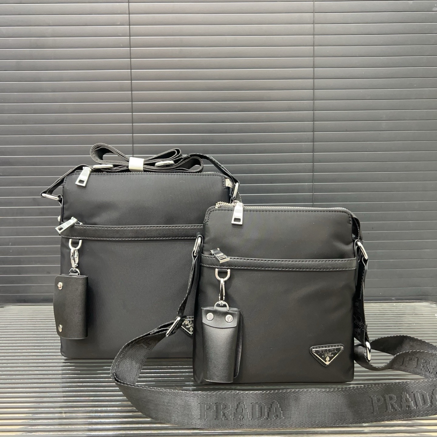 PRA Men's Nylon Crossbody Bag with Key Pouch YV25101310