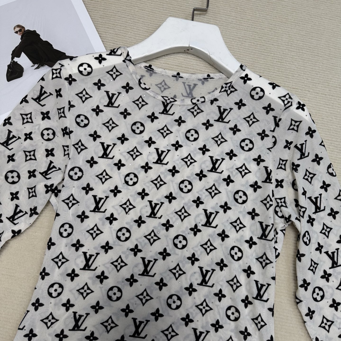 LV Sheer Tulle Bodysuit AM25101301