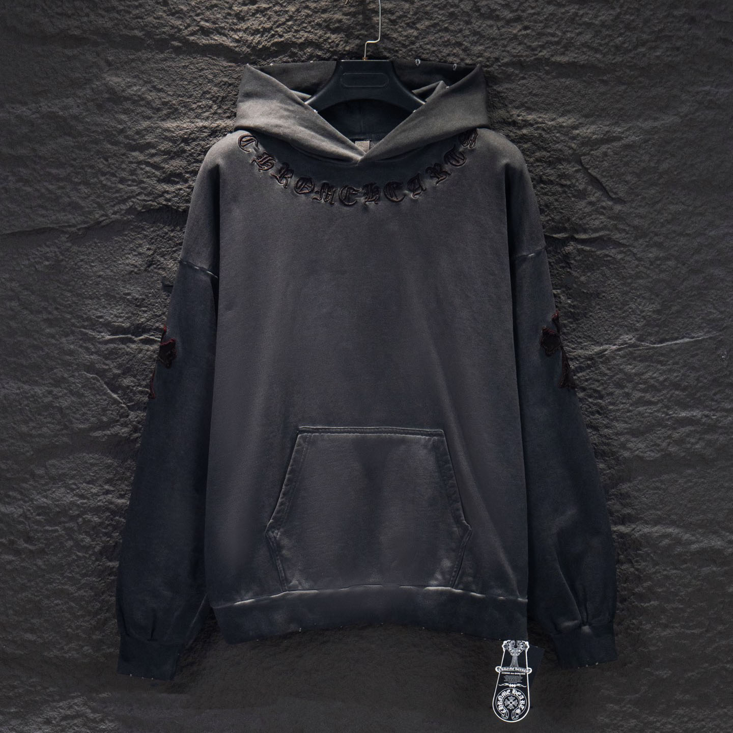 CH Vintage Washed Hoodie with Sun-Faded Effect XX25101802