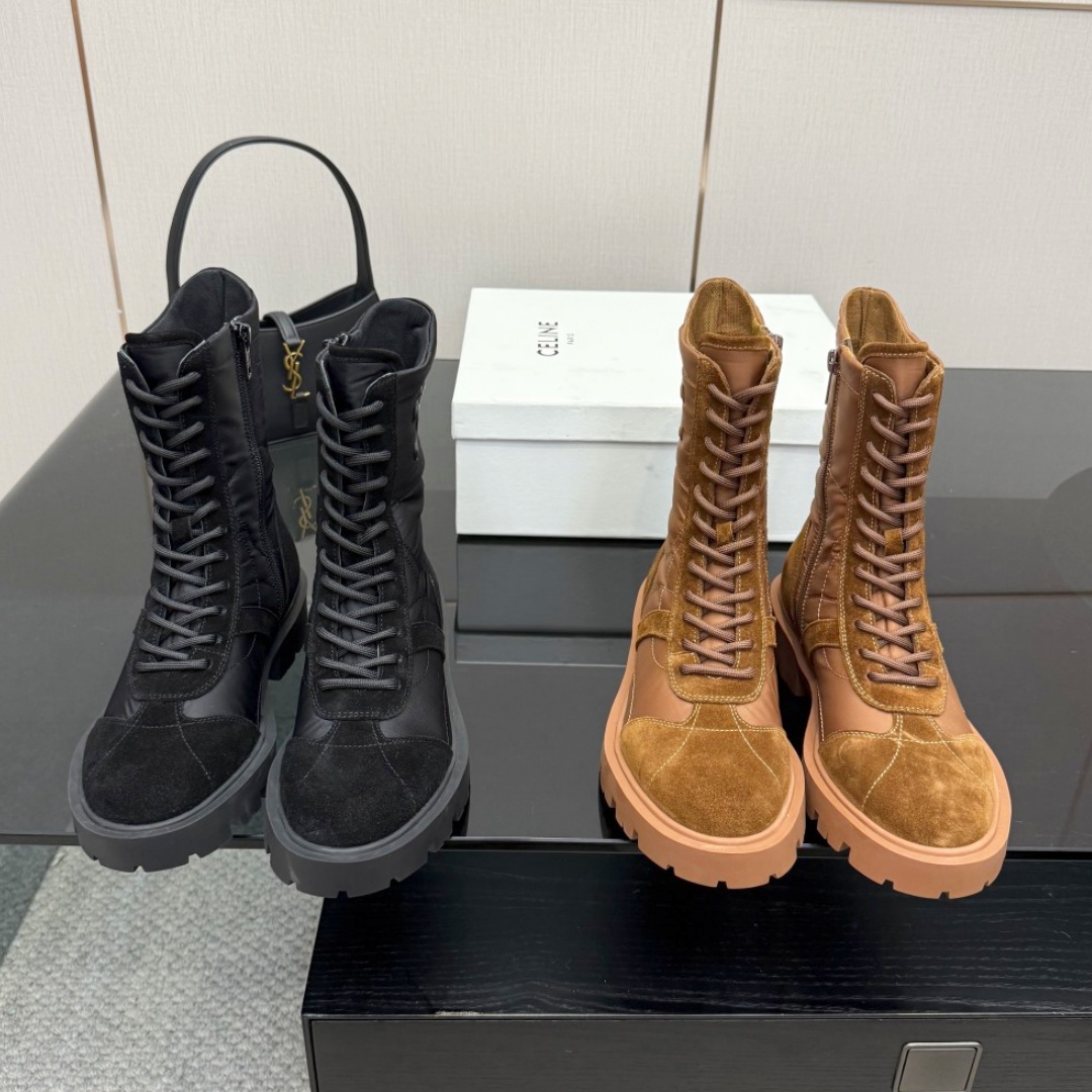 CE Vintage Chunky Mid-Calf Martin Boots YV25101906