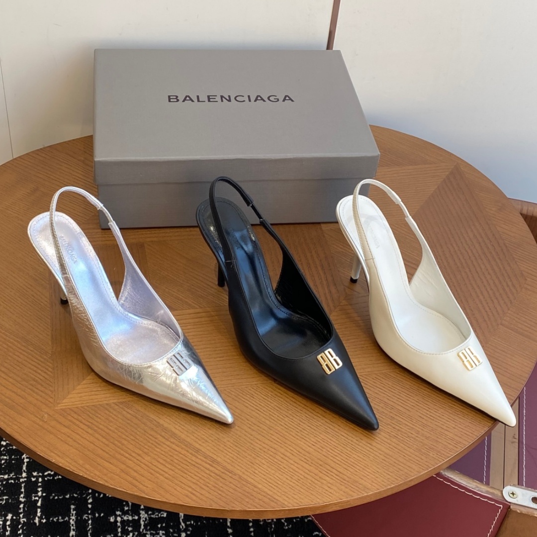 BLCG  Pointed-Toe Slingback Heels YV25101903