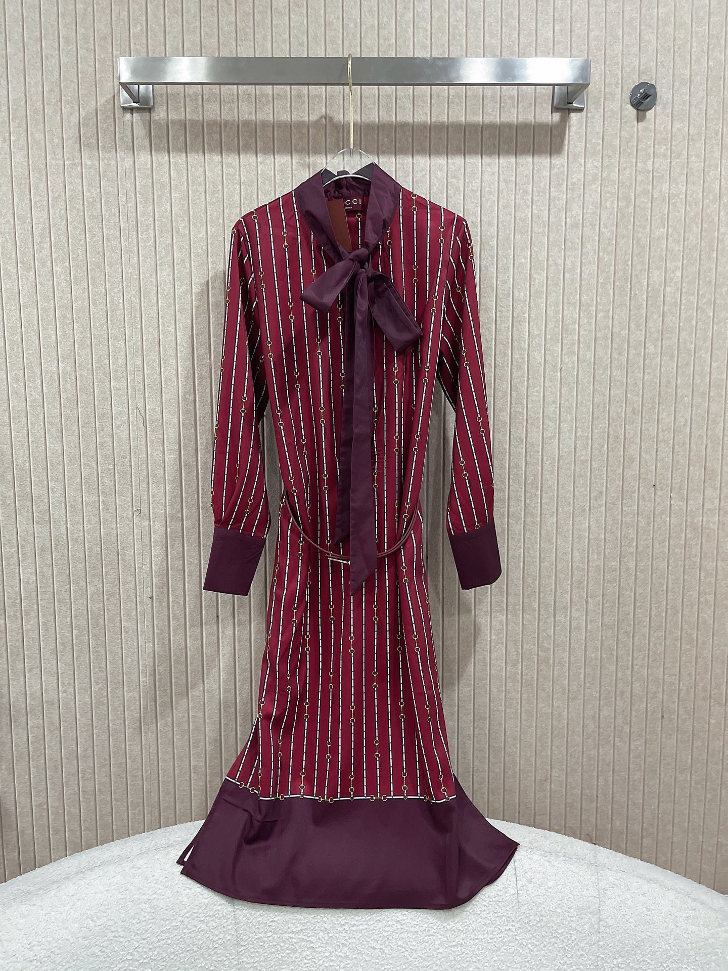 GG Red Chain Print Dress XX25101920