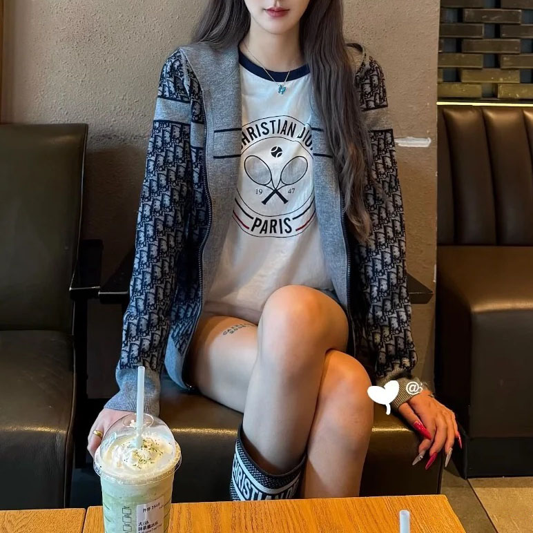 CD Reversible Cashmere Jacquard Hooded Cardigan XX25101904