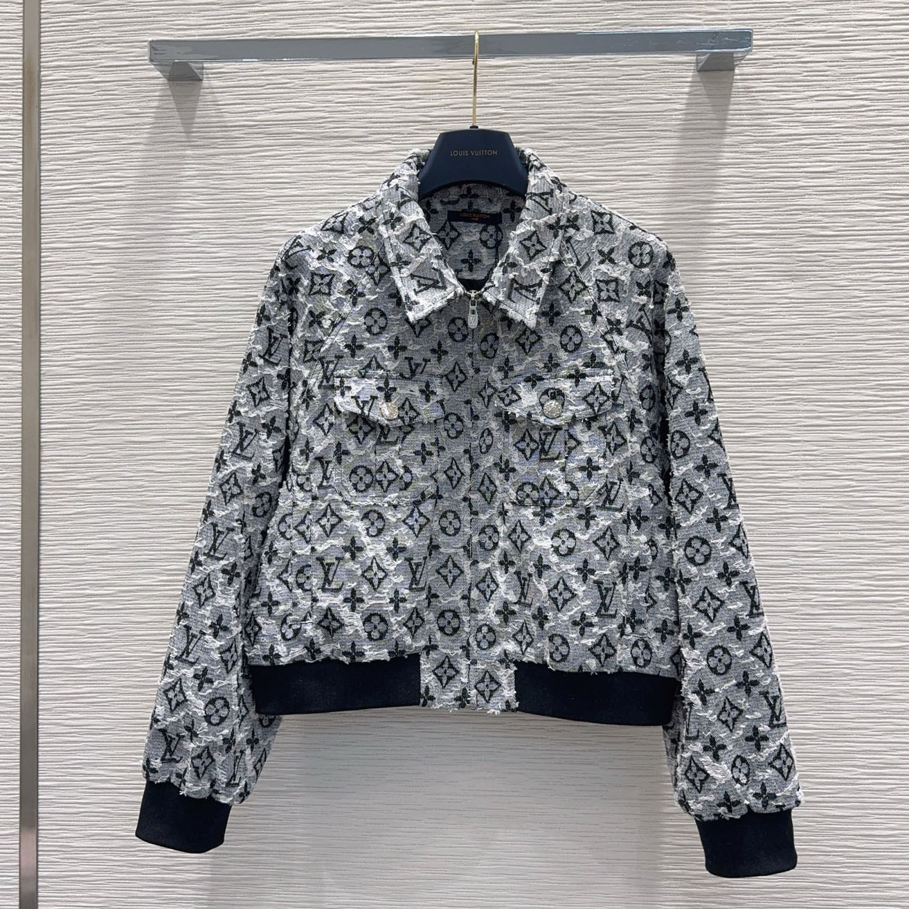 LV Lapel Zip Cropped Jacket AM25102005