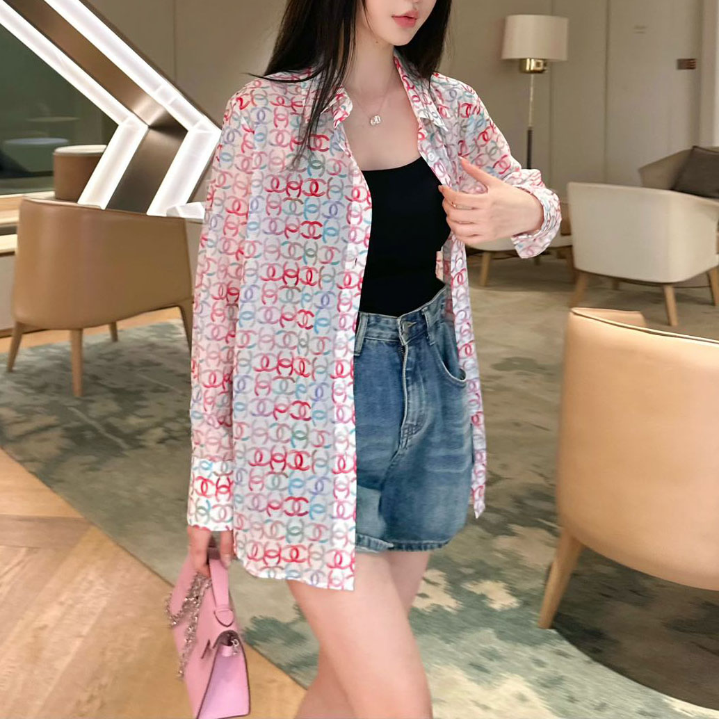 CH Semi-Sheer Long Sleeve Shirt AM25102008