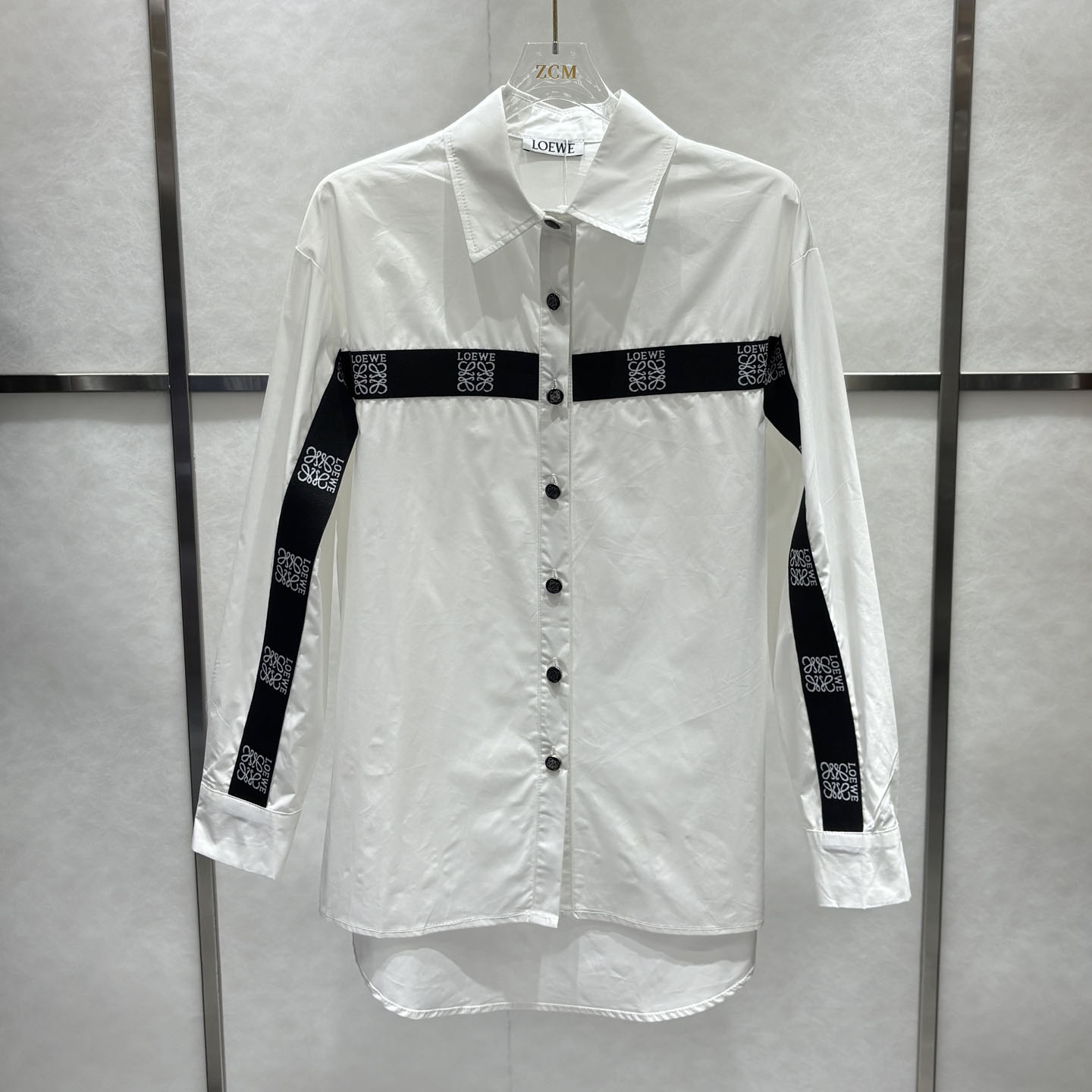 Loe Long Sleeve Shirt with Logo - Letter Webbing AM25102017