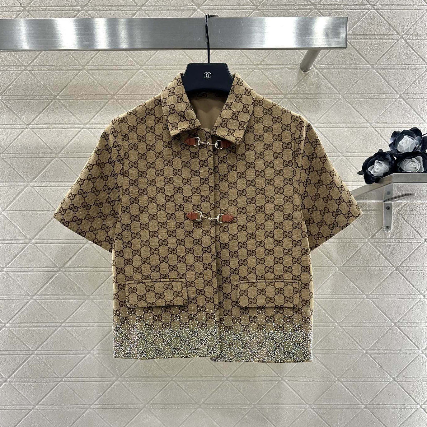 GG Double G Jacquard Leisure Set with Rhinestones AM25102105