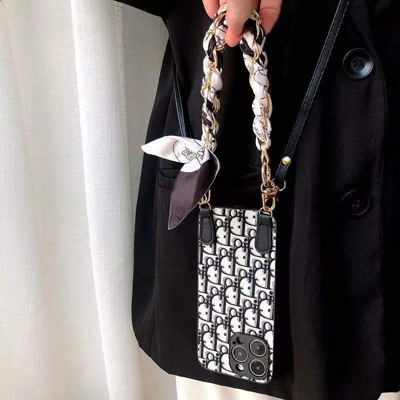 CD Monogram Woven Chain Silk Scarf Phone Cases YPD25102315