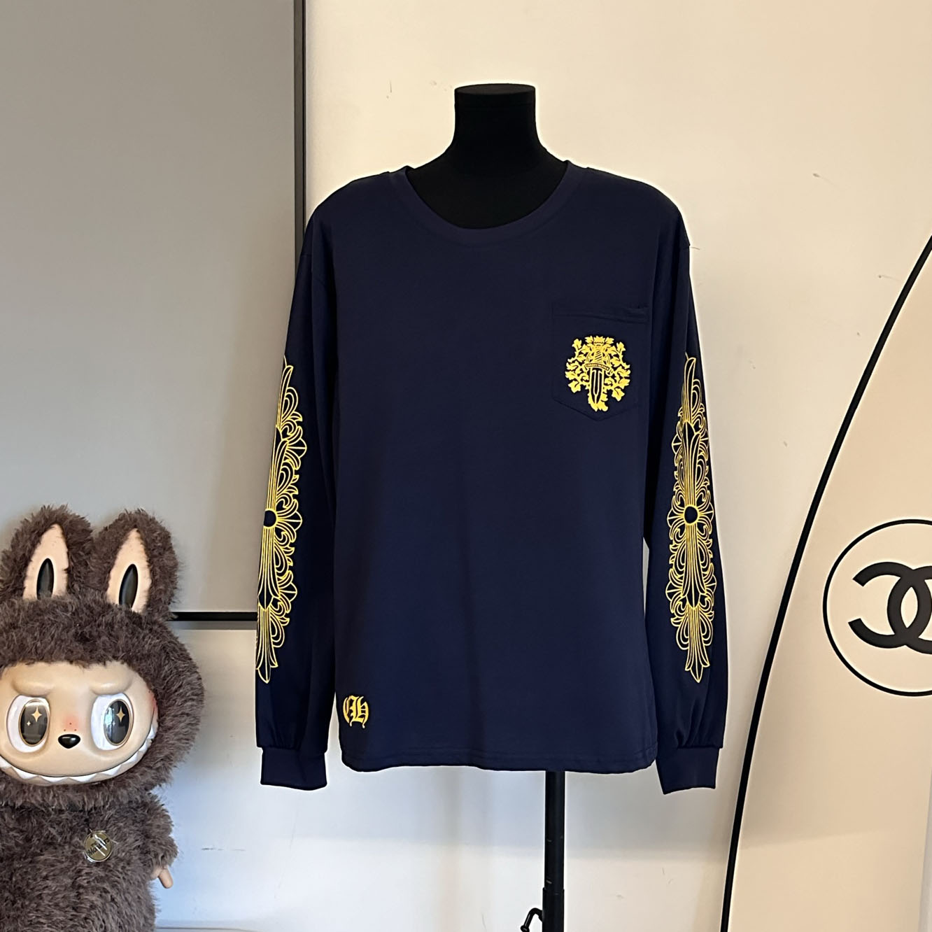 CH Navy Blue Long-Sleeved T-Shirt XX25102301