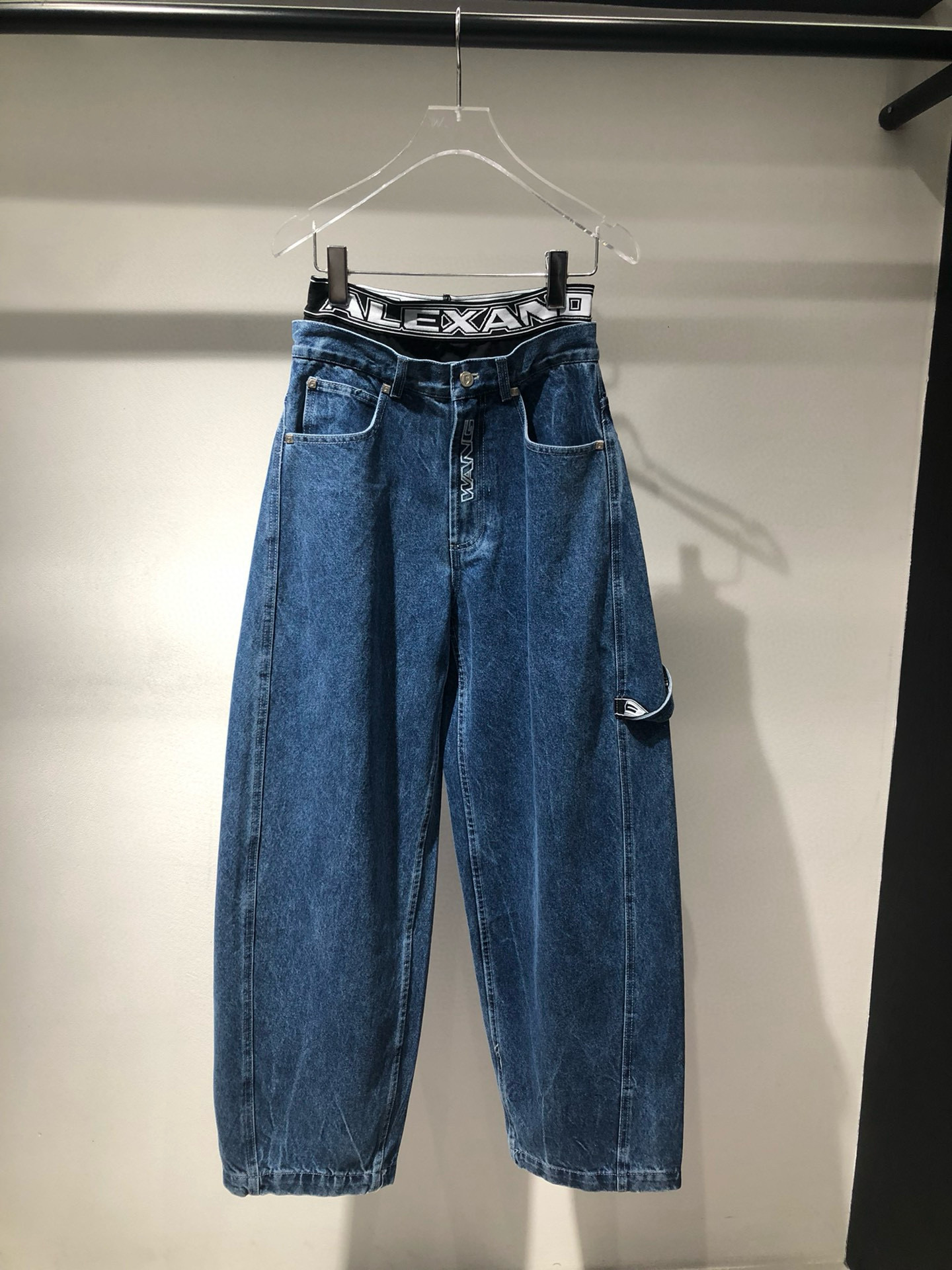 AW Jeans with Waistband Splicing Design XX25102317