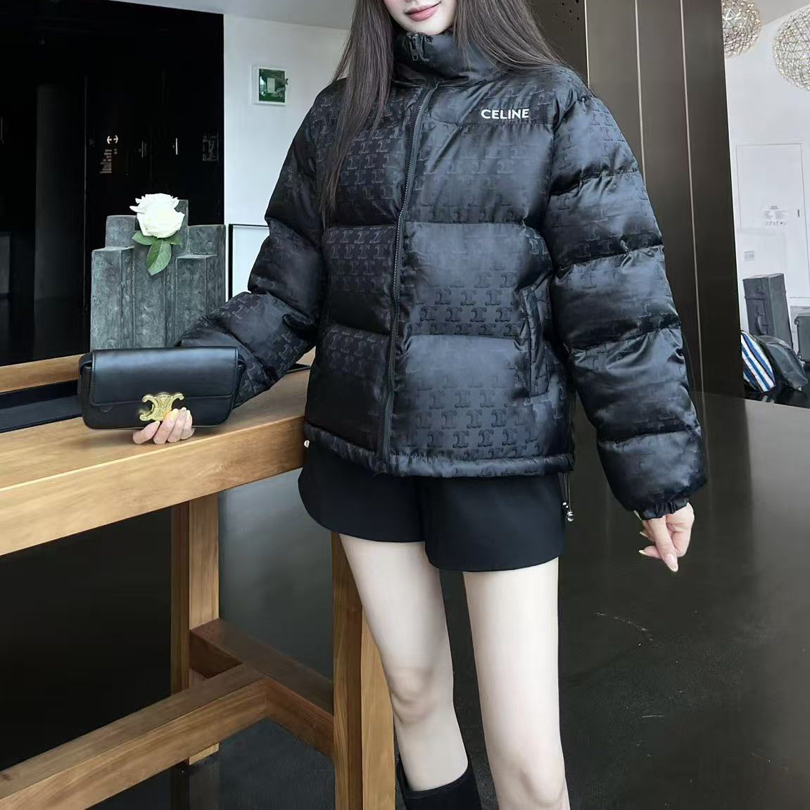 CE Classic Logo Jacquard Down Jacket XX25102311