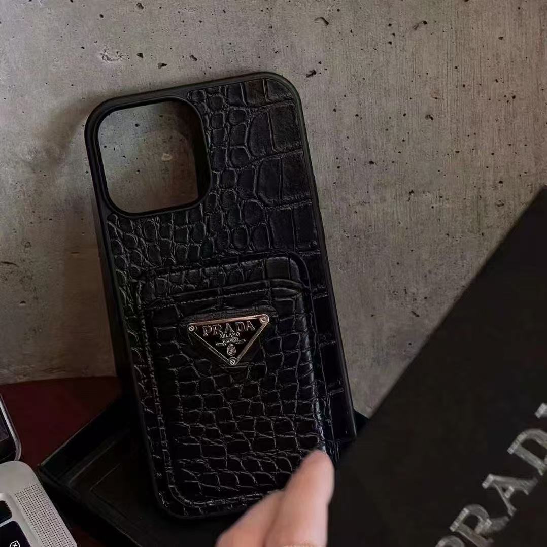 PRA  Crocodile-Pattern Card-Holding Phone Case YPD25102310