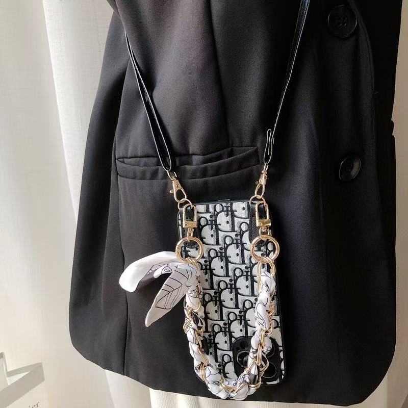 CD Monogram Woven Chain Silk Scarf Phone Cases YPD25102315