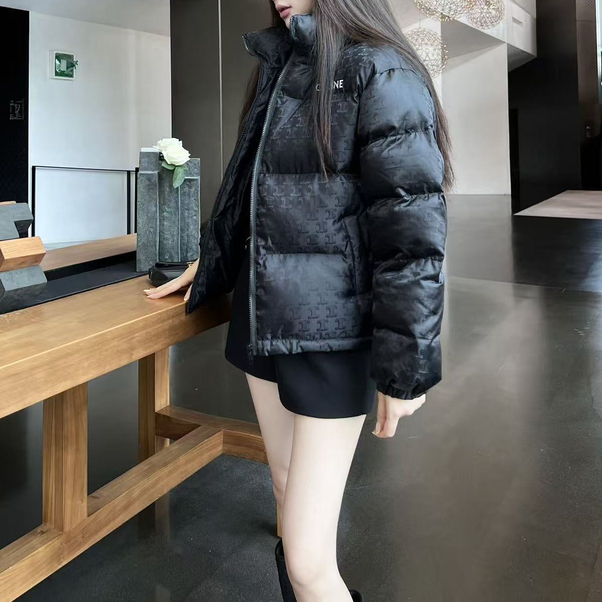 CE Classic Logo Jacquard Down Jacket XX25102311