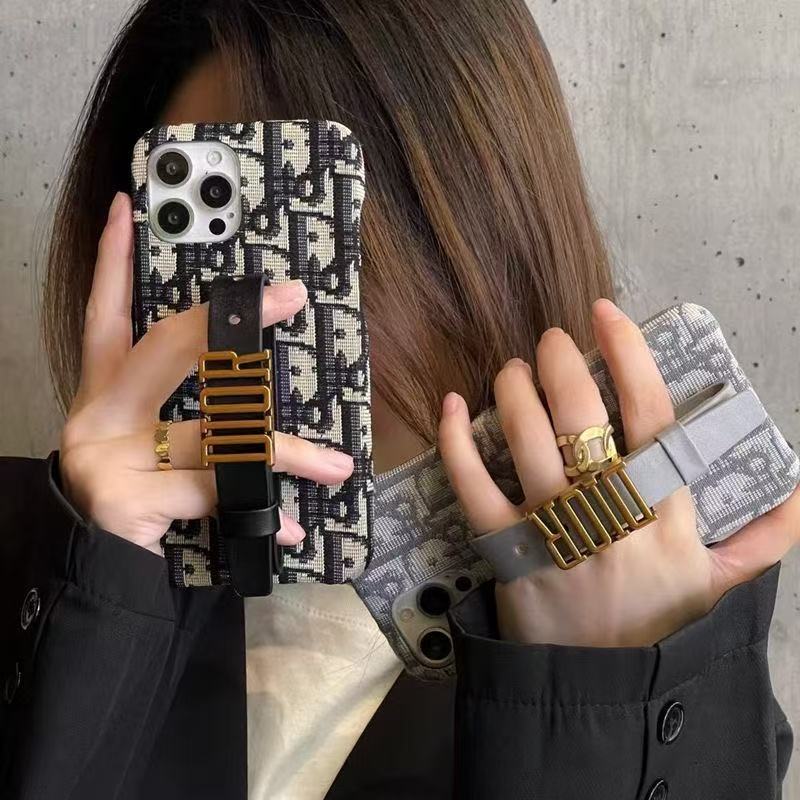 CD Monogram Metal-Buckle Wrist Strap Phone Cases YPD25102319