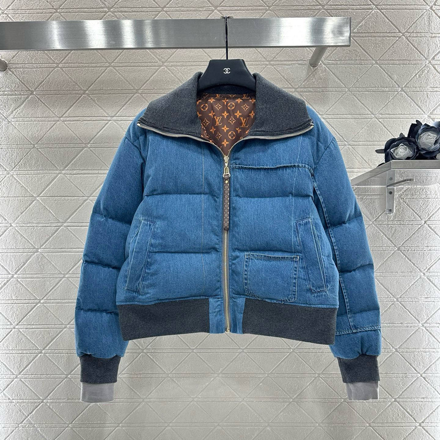 LV Denim Lapel Down-Cotton Jacket XX25102505