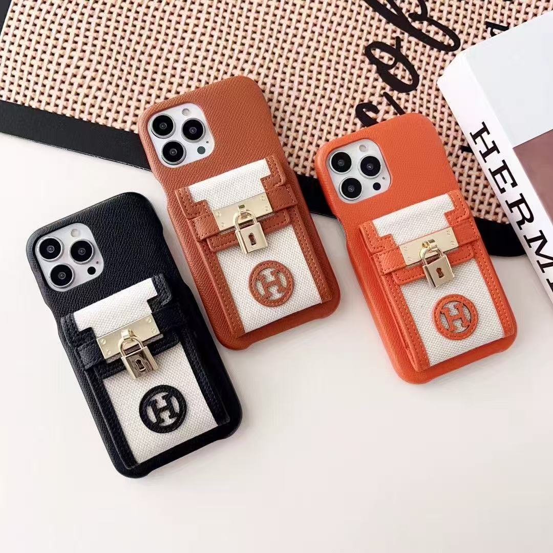 HM Leather-Canvas Blend  Metal Lock Phone Cases YPD25102506