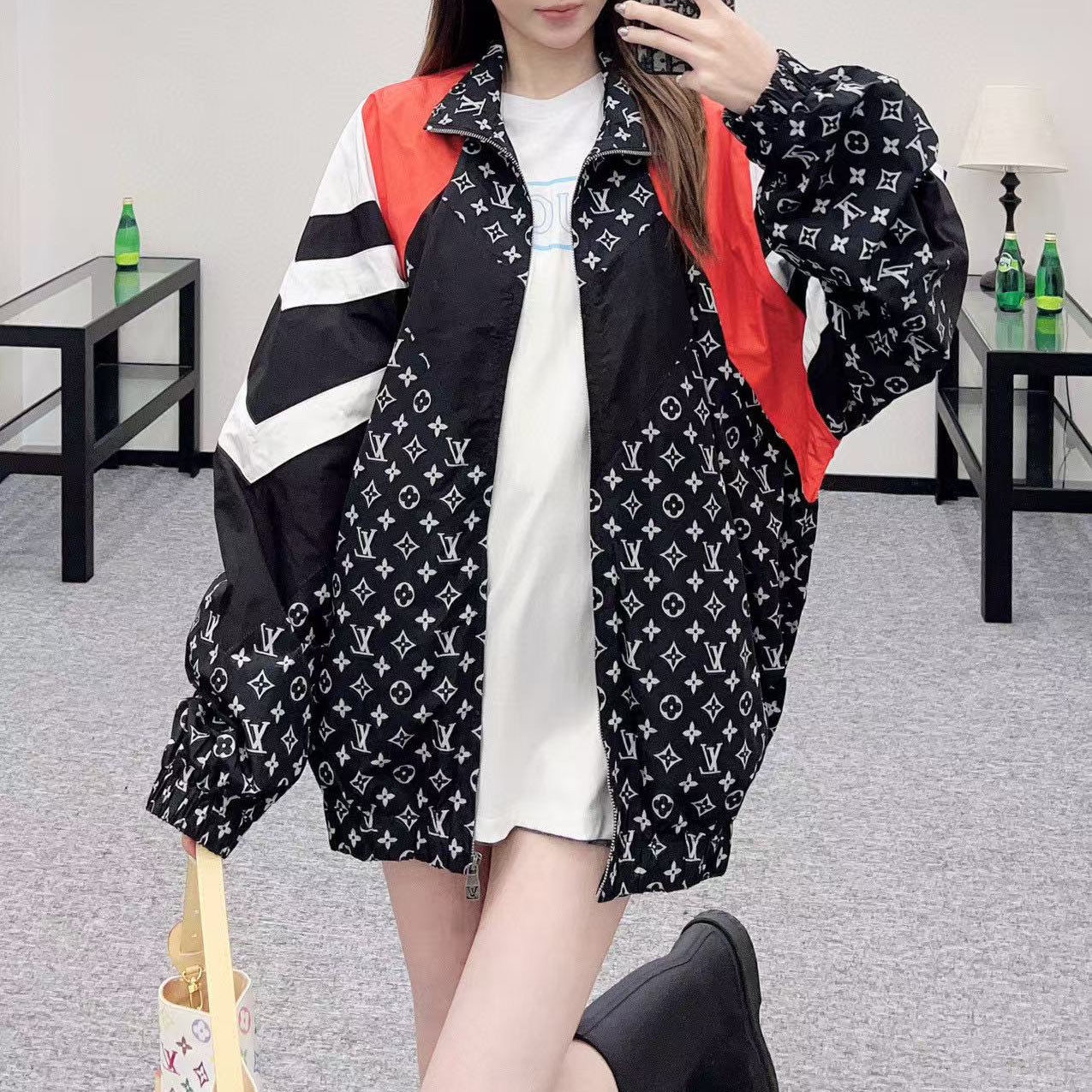 LV Classic Logo Print Windbreaker Jacket XX25102601