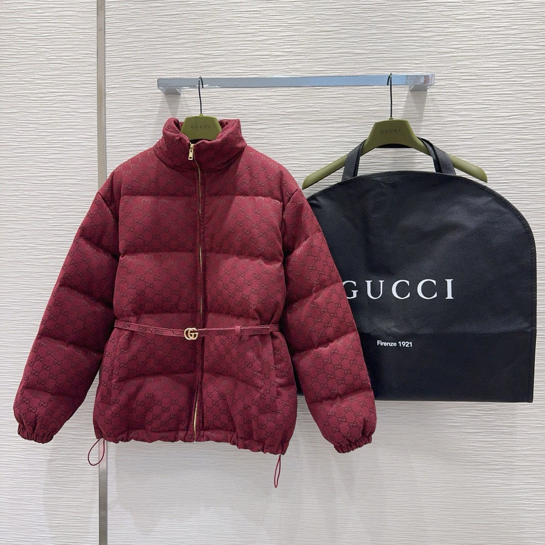 GG Classic Double G Jacquard Down-Cotton Coat XX25102507