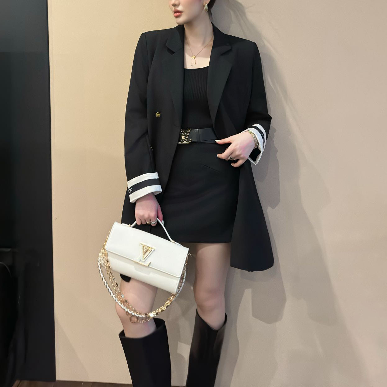 LV Classic Longline Casual Blazer XX25102619