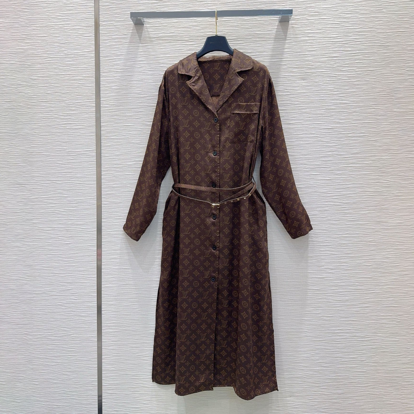 LV Timeless Brown Monogram Jacquard Midi Dress XX25102615
