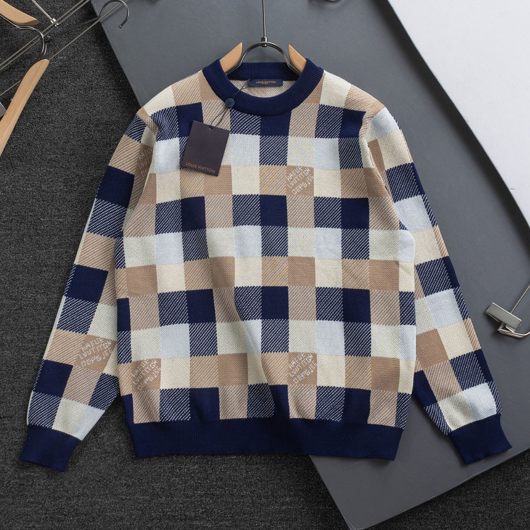 LV Classic Crew Neck Sweater with Embroidery Logo XX25102719