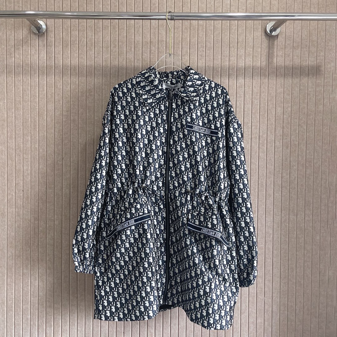 CD Signature Oblique Jacquard Longline Coat XX25102711